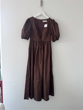 PETAL & PUP Karla Maxi Dress in Brown 2